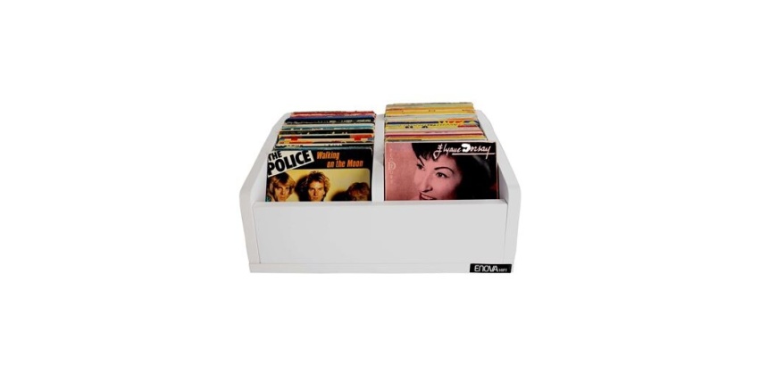 Accessoire platine vinyle Enova Hifi Bac vinyles 45T Blanc