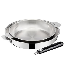 Batterie de cuisine Lagostina ESPERTA TRIPLY POIGNEE AMOVIBLE Lot 2 Po Inox + poignee