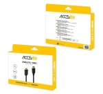 Câbles vidéo Accsup DISPLAY PORT MALE VERS HDMI MALE 8K 3M NOIR