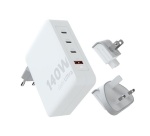 Chargeur et câble d'alimentation PC Xtorm Chargeur secteur 140W GaN-Ultra avec adaptateurs voyage + cable USB-C PD 240W 2M