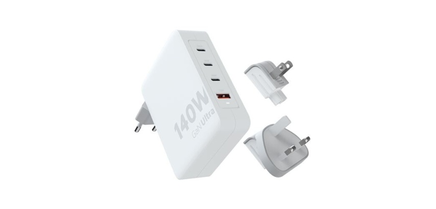 Chargeur et câble d'alimentation PC Xtorm Chargeur secteur 140W GaN-Ultra avec adaptateurs voyage + cable USB-C PD 240W 2M