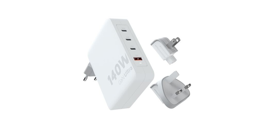 Chargeur et câble d'alimentation PC Xtorm Chargeur secteur 140W GaN-Ultra avec adaptateurs voyage + cable USB-C PD 240W 2M
