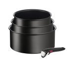 Batterie de cuisine Tefal LOT 3 CASSEROLES 16/18/20 CM + 1 POGNEE AMOVIBLE INGENIO ECO RESIST INDUCTION L3979202