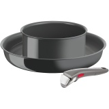 Batterie de cuisine Tefal SET POELE 28 CM + CASSEROLE 18 CM + POIGNEE AMOVIBLE INGENIO RENEW INDUCTION L2609302