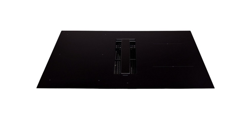 Plaque de cuisson avec hotte intégrée Falmec ZER03420 ZERO noir evacuation