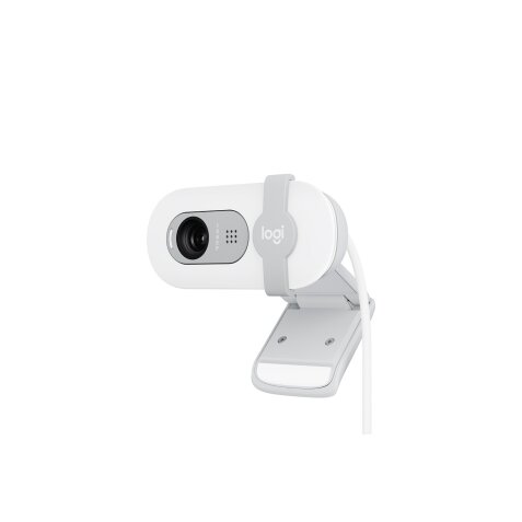 Webcam Logitech Brio 100 Full HD avec confidentialité, Correction automatique de l''éclairage, USB-A - Blanc