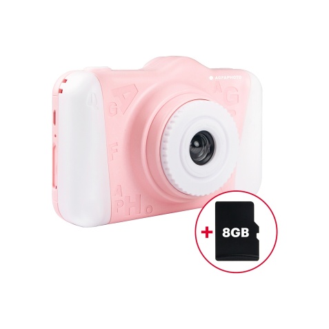 Appareil photo compact Agfaphoto Realikids Cam 2 Rose avec carte mémoire 8Gb inclus