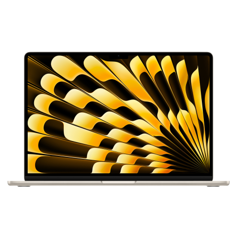 MacBook Apple MacBook Air 15,3" 512Go SSD 16Go RAM Puce M3 CPU 8 cœurs GPU 10 cœurs Lumière stellaire Nouveau