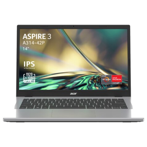 PC portable Acer Aspire A314-42P-R05X WUXGA 14" AMD RYZEN 7 5700U RAM 16 Go DDR4 SSD 512 Go AMD RADEON GRAPHICS