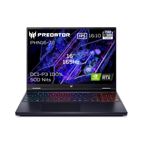 PC portable Acer Gaming Predator Helios Neo 16 PHN16-72-759C 16" WQXGA Intel Core i7 14650HX RAM 16 Go DDR5 512 Go SSD GeForce RTX 4060