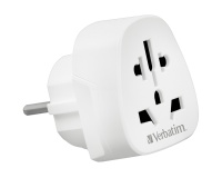 Prises, multiprises et accessoires électriques Verbatim Adaptateur de voyage WTEU-02 prise Monde vers Europe