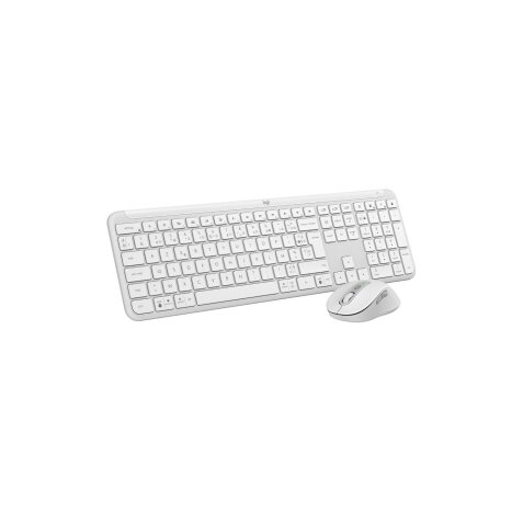 Ensemble clavier et souris Logitech Sans fil MK950 Signature Slim, design élégant, saisie et clic discrets - Blanc casse