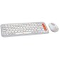 Ensemble clavier et souris Logitech POP ICON COMBO, Bluetooth, frappe confortable - Blanc