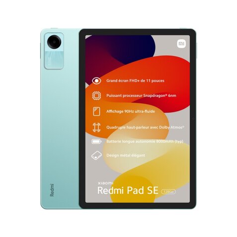 Tablette tactile Xiaomi REDMI PAD SE 128Go Vert