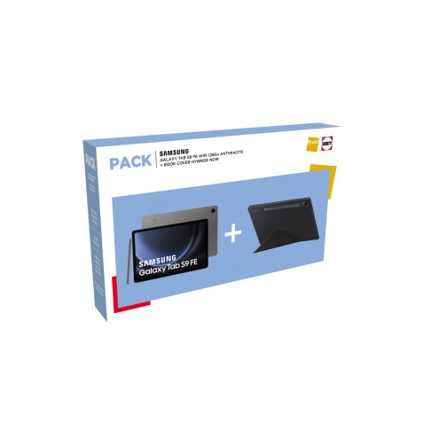 Tablette tactile Samsung Pack TAB S9FE WIFI 128Go Noir + Housse de protection