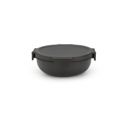 Conservation des aliments Brabantia Make & Take Boîte a salade Ronde, 1.3L - Dark Grey