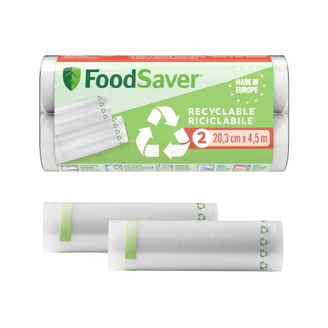 Conservation des aliments Foodsaver FOODSAVER Pack de 2 rouleaux de mise sous vide recyclables (20cm x 4,5m) FSRE2002X01