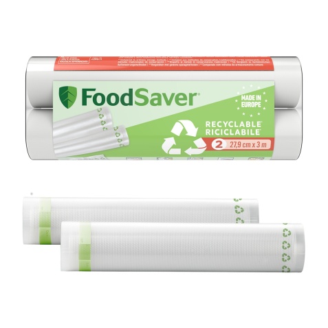 Conservation des aliments Foodsaver Pack de 2 rouleaux de mise sous vide recyclables (28cm x 3m) FSRE2802X01