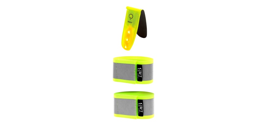 Accessoire sécurité et signalisation Tnb URBAN MOOV - Pack 2 brassards & clip reflechissants - jaune