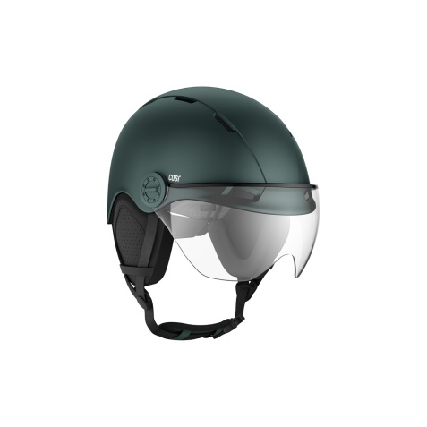 Casque vélo Casr Life Vert Forêt avec visière - L