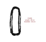 Antivol chaîne - à combinaison - 90 cm x 8 mm - noir