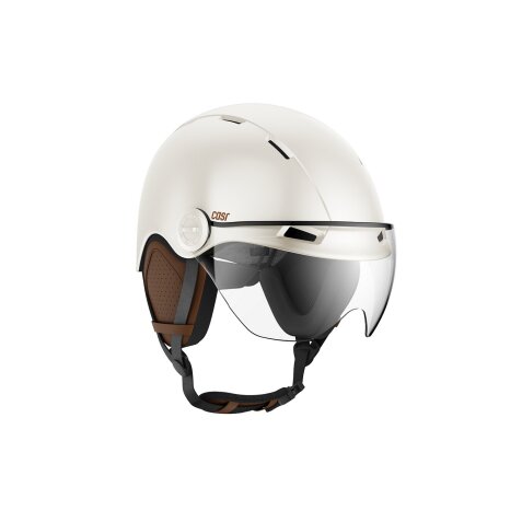 Casque vélo Casr Life Crème avec visière - L