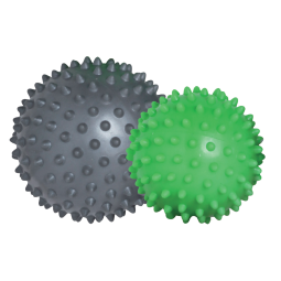 Set de balles de massage à picots, gris / vert