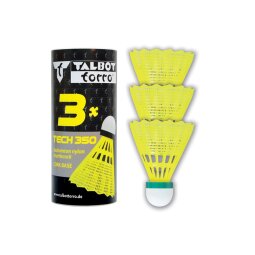 Volant de badminton Tech350, lent, jaune/vert