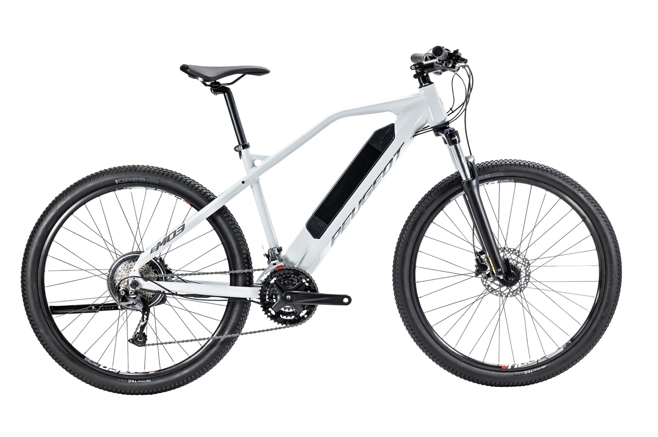 V lo lectrique Peugeot VTT EM03 Blanc TAILLE 53 sur bruneau