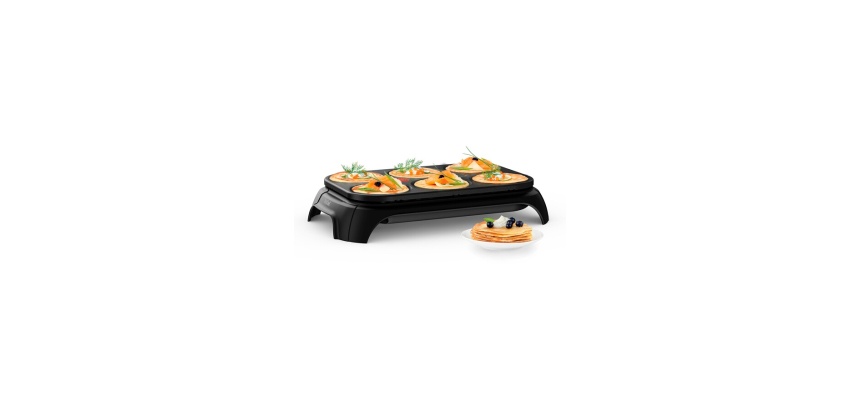 Crêpière Tefal ECO CREP'PARTY CREPIERE ELECTRIQUE 6 Personnes, Revêtement Antiadhésif PY55E810