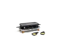 Raclette Tefal GOURMET 3 EN 1 GRILL PLANCHA 8 COUPELLES PROFONDES 1350W RE610D12