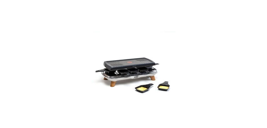 Raclette Tefal GOURMET 3 EN 1 GRILL PLANCHA 8 COUPELLES PROFONDES 1350W RE610D12
