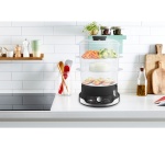 Cuiseur vapeur Seb ULTRACOMPACT 9L 3 BOLS EMPILABLES + BAC à RIZ VC204800