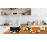 Cuiseur vapeur Seb ULTRACOMPACT 9L 3 BOLS EMPILABLES + BAC à RIZ VC204800