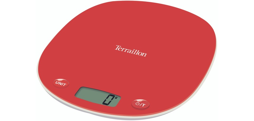 Balance de cuisine Terraillon MACARON+ RE-CYCLE ROUGE COQUELICOT