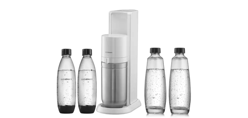 Machine à soda et eau gazeuse Sodastream DUO Blanche + 2 carafes + 2 bouteilles