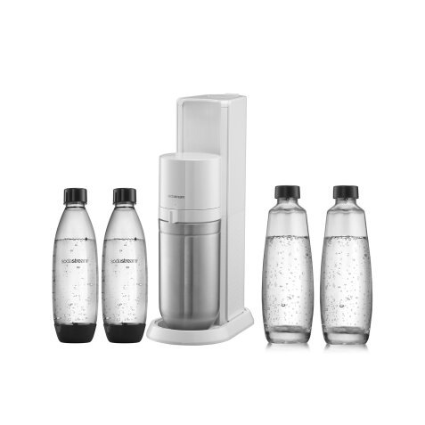 Machine à soda et eau gazeuse Sodastream DUO Blanche + 2 carafes + 2 bouteilles