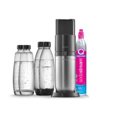 Machine à soda et eau gazeuse Sodastream DUO Noire + 2 carafes + 2 bouteilles