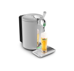 Pompe à bière Krups Beertender Compact Tireuse à bière pression Fûts de 5L Silver VB452E10