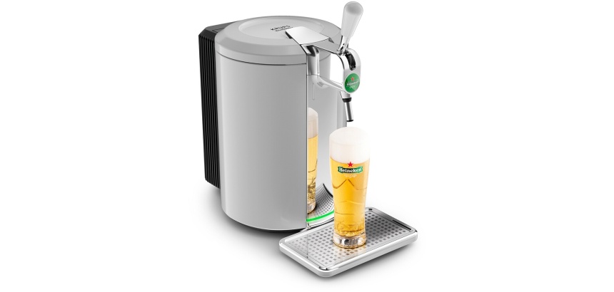 Pompe à bière Krups Beertender Compact Tireuse à bière pression Fûts de 5L Silver VB452E10