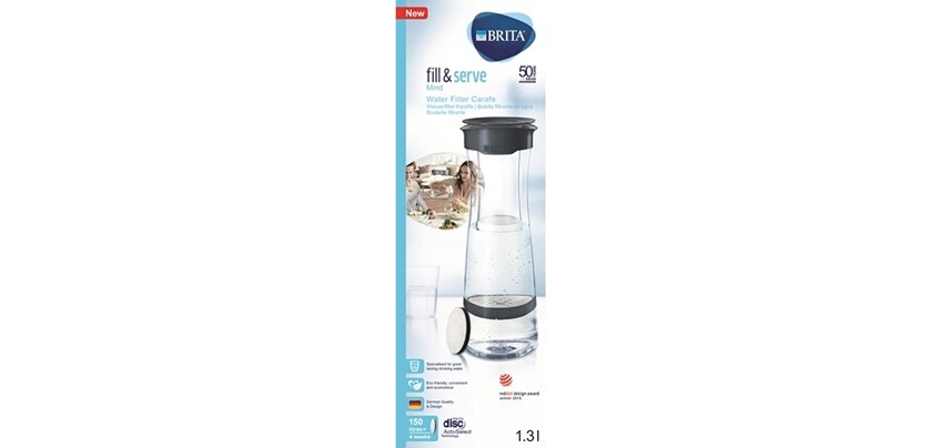 Bouteille filtrante 1.3 L Gris Foncé - Fill & Serve