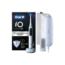 Brosse à dents électrique Oral B IO 10 Blanche Connectee Bluetooth + Pochette