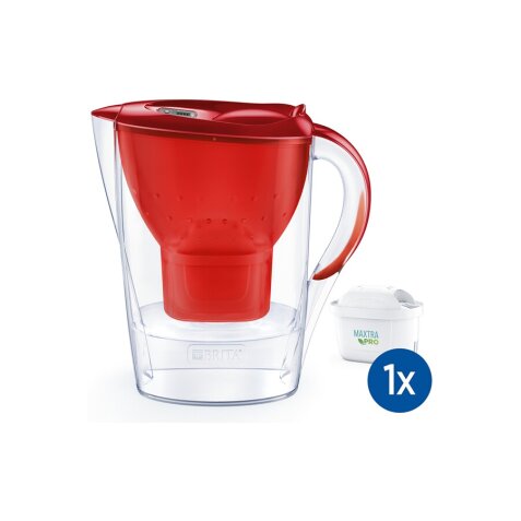 Bouteille et carafe filtrante Brita Carafe filtrante Marella rouge (2,4L) inclus 1 cartouche filtrante MAXTRA PRO All-in-1