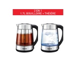 Bouilloire Tefal 2 en 1 Sans Fil Fonction Théière, TEMPERATURE REGLABLE 1.7L BJ750D10