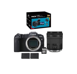 Appareil photo hybride Canon PACK EOS RP + RF 24-105 mm f/4-7.1 IS STM + Seconde Batterie LP-E17 + Carte SD 16Go
