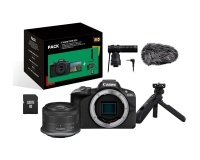 Appareil photo hybride Canon Pack EOS R50 + RF-S 18-45mm f/4.5-6.3 IS STM + Micro + Trépied + Télécommande + carte SD + Chargeur
