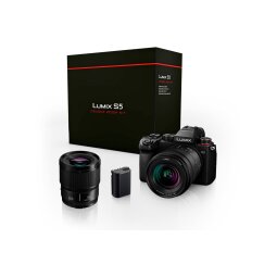 Appareil photo hybride Panasonic Pack Hybride Lumix S5 + S 20-60mm f/3.5-5.6 + S 50mm f/1.8 + 2ème Batterie