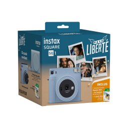 Appareil photo instantané Fujifilm Pack Liberté Appareil Photo Instantané Fujifilm Instax Square SQ1 Bleu + Housse de protection + 1 pack film Square 10 vues