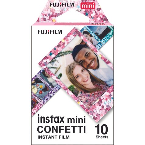 Papier photo instantané Fujifilm Film Instax Mini Monopack Confetti  (10v)