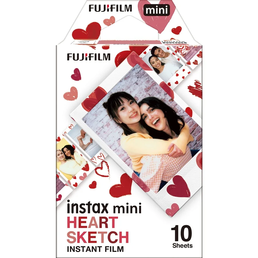 Papier photo instantané Fujifilm 10 Films Instantané Mini Heart